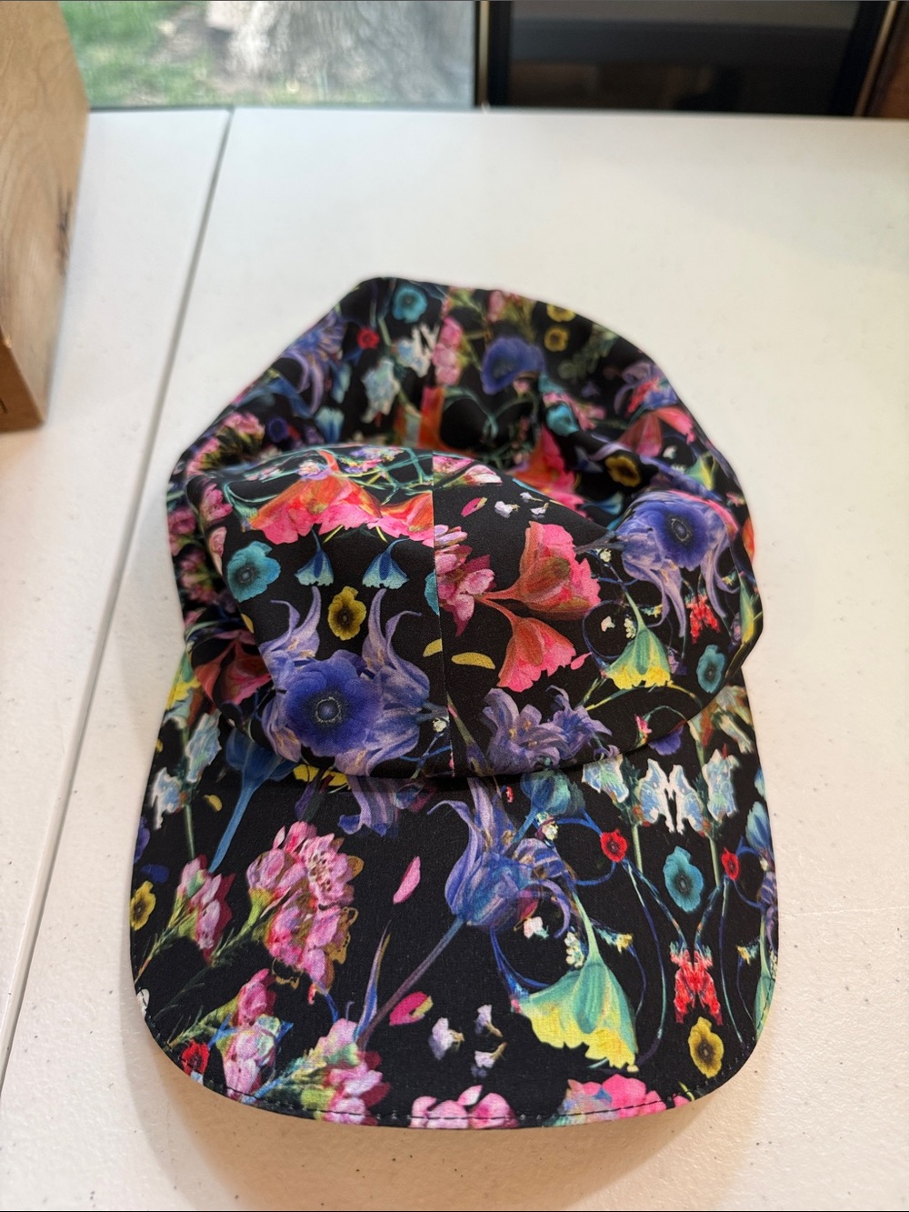 Lululemon Floral Print Black Baseball Cap